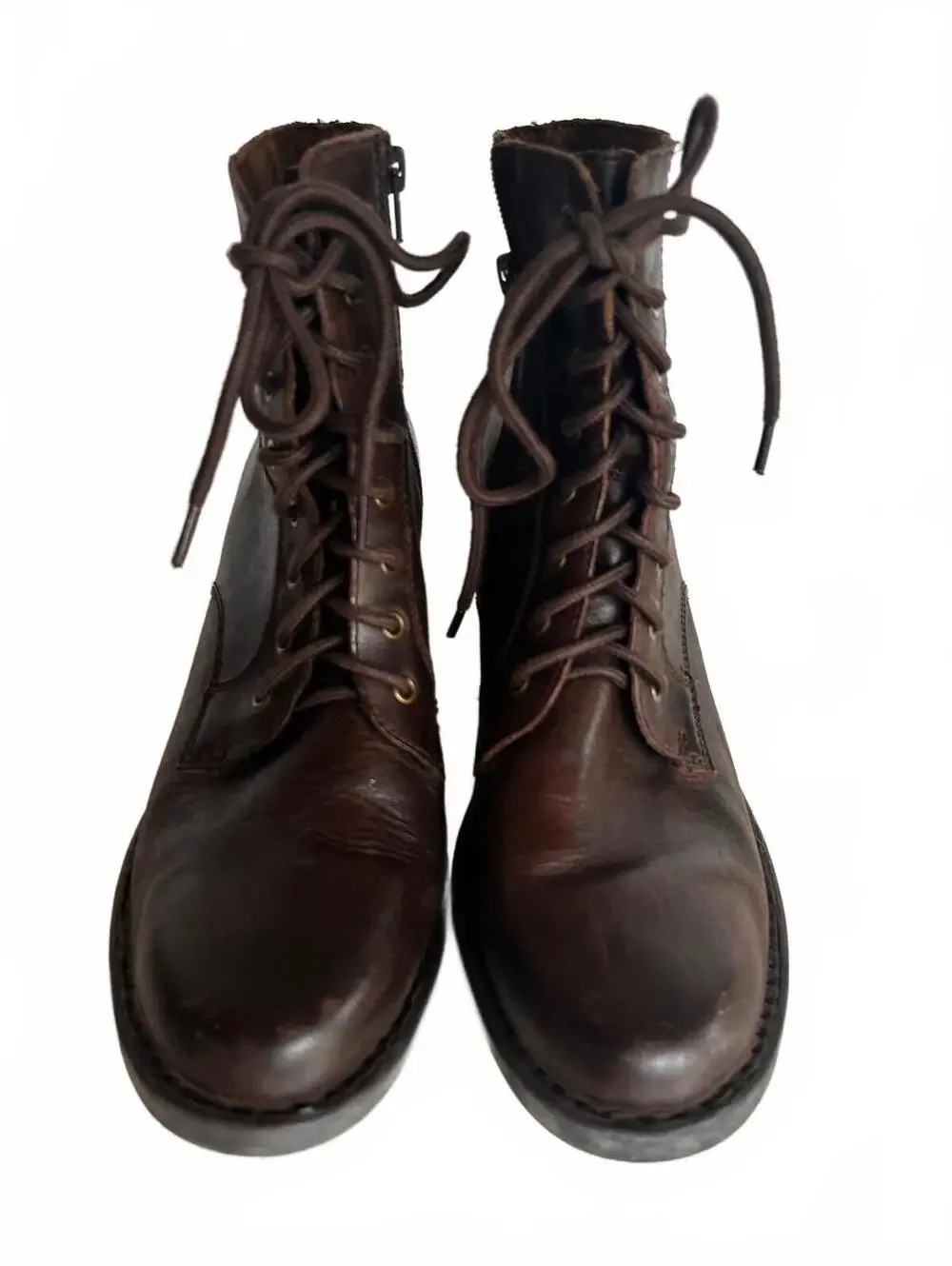 Born Huntley Distressed Brown Leather Boots Women's 11 NWOT